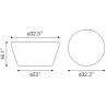 Durban Coffee Table Black - Dimensions