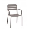 Vista Stacking Armchair Powdered Coated Aluminum - Black/Earth