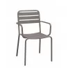 Vista Stacking Armchair Powdered Coated Aluminum - Black/Earth - Vista Stacking Armchair Powdered Coated Aluminum - Black/Earth