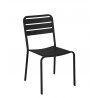 Vista Stacking Side Chair Powdered Coated Aluminum - Black/Earth