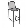 Avalon Stacking Barstool - E-coated, Powder Coated Micro-Mesh Steel - Black