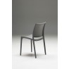 Vata Dining Chair Grey Polypropylene Dining Chair - Back Angle