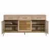 Essentials For Living Dwell Media Sideboard - Front with Opened Cabinet - Essentials For Living Dwell Media Sideboard - Front with Opened Cabinet