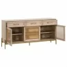 Essentials For Living Dwell Media Sideboard - Angled with Opened Cabinet - Essentials For Living Dwell Media Sideboard - Angled with Opened Cabinet
