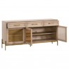 Essentials For Living Dwell Media Sideboard - Angled with Opened Cabinet 