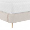 Sunpan Tierra Bed King Bergen Taupe  - Closeup Base Angle