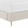 Sunpan Tierra Bed King Bergen Taupe  - Closeup Base Angle - Sunpan Tierra Bed King Bergen Taupe  - Closeup Base Angle