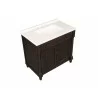 Crawford and Burke Almada 37" Dark Brown Single Bathroom Vanity, Upper Angle - Crawford and Burke Almada 37" Dark Brown Single Bathroom Vanity, Upper Angle