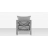 Source Furniture Dynasty Club Chair Silver Gray Back