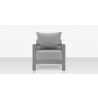Source Furniture Dynasty Club Chair Silver Gray Front