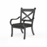 Monterey Swivel Dining Chair in Spectrum Carbon w/ Self Welt - Front Side Angle - Monterey Swivel Dining Chair in Spectrum Carbon w/ Self Welt - Front Side Angle