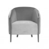 Sunpan Sheva Lounge Chair an Remo Winter Cloud-Antonio Charcoal - Front Angle
