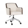 Sunpan Foley Office Chair - Effie Linen - Front Side Angle