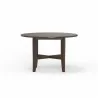 Alpine Furniture Arendal Round Table In Burnished Dark Oak - Front Angle - Alpine Furniture Arendal Round Table In Burnished Dark Oak - Front Angle