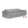 Bellini Jacklyn Sofa Grey .50865 Italian Leather- Front Angle