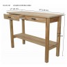 Rectangular Serving Table with 2 Drawers and 1 Shelf-dimension - Rectangular Serving Table with 2 Drawers and 1 Shelf-dimension
