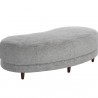 Sunpan Lobo Bench Husky Grey - Back Side Angle