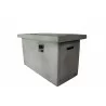 Crawford and Burke Arabba Grey Cement Rectangular Gas Fire Pit Table, Side View - Crawford and Burke Arabba Grey Cement Rectangular Gas Fire Pit Table, Side View
