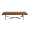 Sunpan Kayla Bench Vintage Cognac - Front Angle