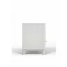 Alpine Furniture Stapleton TV Console, White - Side Angle - Alpine Furniture Stapleton TV Console, White - Side Angle
