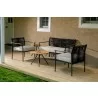 Alfresco Home Jakarta Deep Seating Love Seat - Black - Lifestyle - Alfresco Home Jakarta Deep Seating Love Seat - Black - Lifestyle