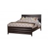 Alpine Furniture Legacy Standard King Panel Bed, Black Cherry - Front Side Angle