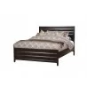 Alpine Furniture Legacy Standard King Panel Bed, Black Cherry - Front Side Angle - Alpine Furniture Legacy Standard King Panel Bed, Black Cherry - Front Side Angle