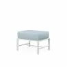 Bristol Ottoman in Canvas Skyline w/ Self Welt - Front Side Angle - Bristol Ottoman in Canvas Skyline w/ Self Welt - Front Side Angle