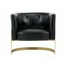 Sunpan Karissa Lounge Chair - Cantina Black - Front Angle - Sunpan Karissa Lounge Chair - Cantina Black - Front Angle
