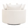 Essentials for Living Lourne Petite Swivel Sofa Chair - Back Angle