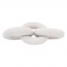 Essentials for Living Crew Rope Link in White Speckle Flat Rope - Front Angle