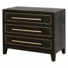 Essentials For Living Ebony 3-Drawer Nightstand - Angled