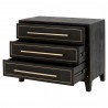 Essentials For Living Ebony 3-Drawer Nightstand - Angled with Opened Drawer