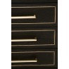 Essentials For Living Ebony 3-Drawer Nightstand - Drawer Close-up