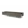 Elena TV Stand in Gray- side view 1 - Elena TV Stand in Gray- side view 1