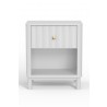 Alpine Furniture Stapleton 1 Drawer Nightstand in White - Front Angle