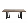 Alpine Furniture Prairie Rectangular Dining Table, Natural/Black - Front Angle