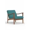 Alpine Furniture Zephyr Lounge Chair in Turquoise - Front Side Angle - Alpine Furniture Zephyr Lounge Chair in Turquoise - Front Side Angle