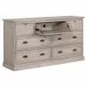 Essentials For Living Eden 7-Drawer Media Dresser - Angled with Opened Drawer - Essentials For Living Eden 7-Drawer Media Dresser - Angled with Opened Drawer