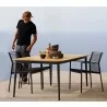 Cane-Line Edge Armchair, Stackable & Table - Cane-Line Edge Armchair, Stackable & Table
