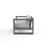 Redondo Loveseat in Cast Silver, No Welt - Side Angle