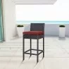 Modway Convene Outdoor Patio Fabric Bar Stool in Espresso Currant - Lifestyle - Modway Convene Outdoor Patio Fabric Bar Stool in Espresso Currant - Lifestyle