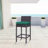 Modway Convene Outdoor Patio Fabric Bar Stool in Espresso Green - Lifestyle