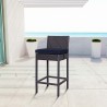 Modway Convene Outdoor Patio Fabric Bar Stool in Espresso Navy - Lifestyle