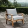 Modway Marina Outdoor Patio Teak Armchair in Natural Gray - Lifestyle - Modway Marina Outdoor Patio Teak Armchair in Natural Gray - Lifestyle