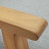 Modway Marina Outdoor Patio Teak Loveseat in Natural Gray - Seat Closeup Angle