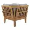 Modway Marina Outdoor Patio Teak Corner Sofa in Natural Gray - Back Angle - Modway Marina Outdoor Patio Teak Corner Sofa in Natural Gray - Back Angle