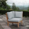 Modway Marina Outdoor Patio Teak Corner Sofa in Natural Gray - Lifestyle