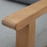 Modway Marina Outdoor Patio Teak Right-Facing Sofa in Natural Gray - Seat Closeup Angle