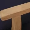 Modway Marina Outdoor Patio Teak Right-Facing Sofa in Natural Navy - Seat Closeup Angle - Modway Marina Outdoor Patio Teak Right-Facing Sofa in Natural Navy - Seat Closeup Angle